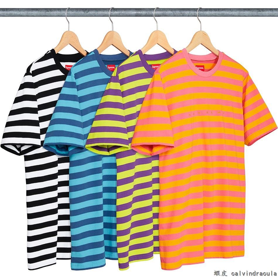 supreme bar stripe tee