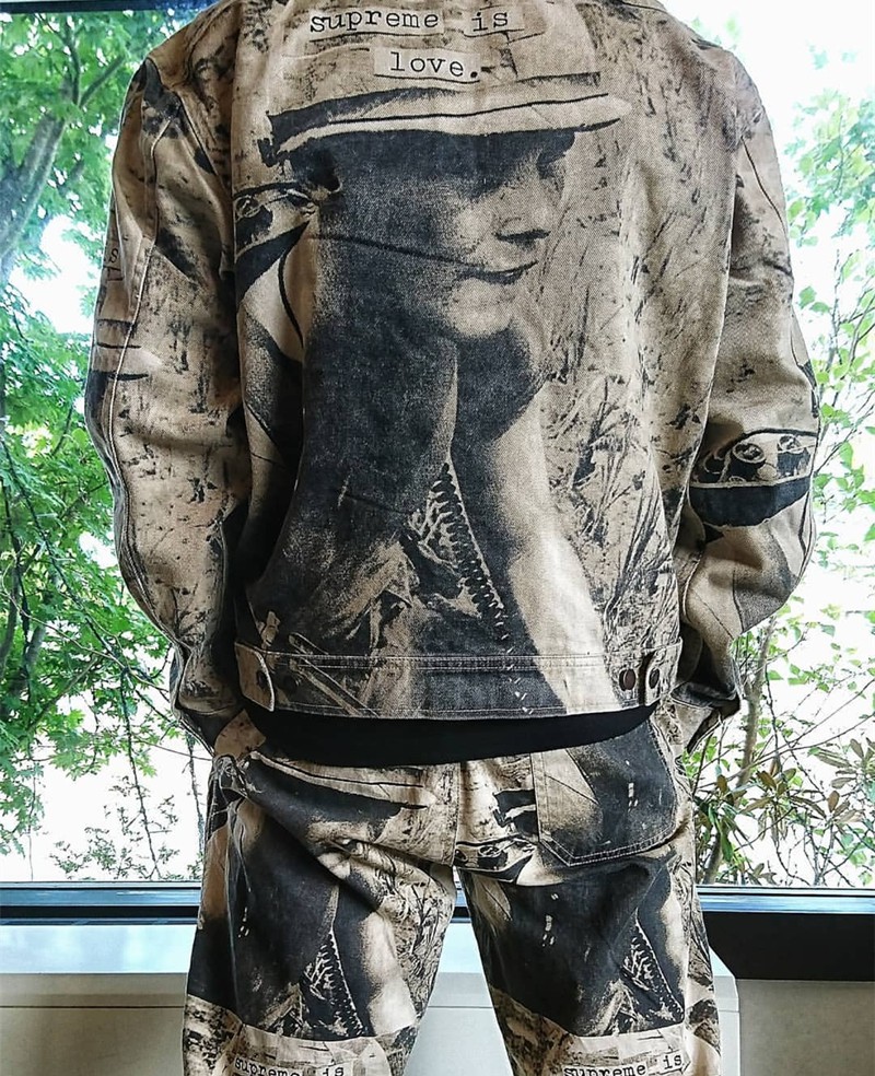 supreme is love denim jacket