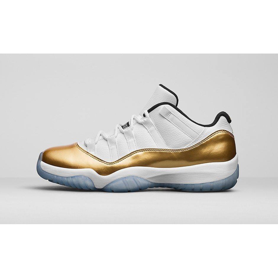 jordan retro 11 gold and white