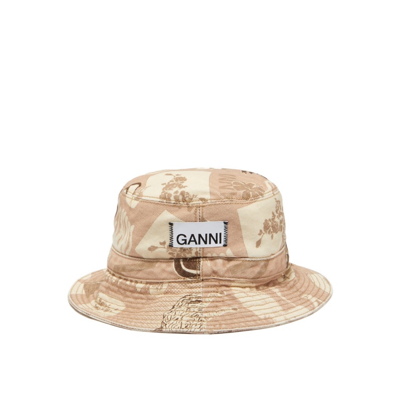 ganni bucket hat honey
