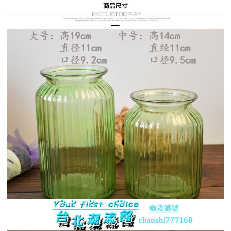 火熱新款 透明玻璃花瓶插花水培富貴竹花器客廳裝飾擺件簡約歐式乾花大花瓶 台北潮流管 蝦皮商城 Line購物