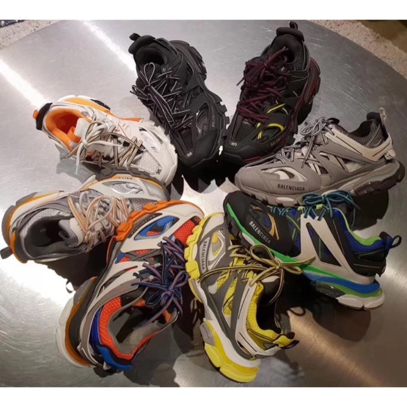 Balenciaga Track Trainers Purple White Grey For Sale