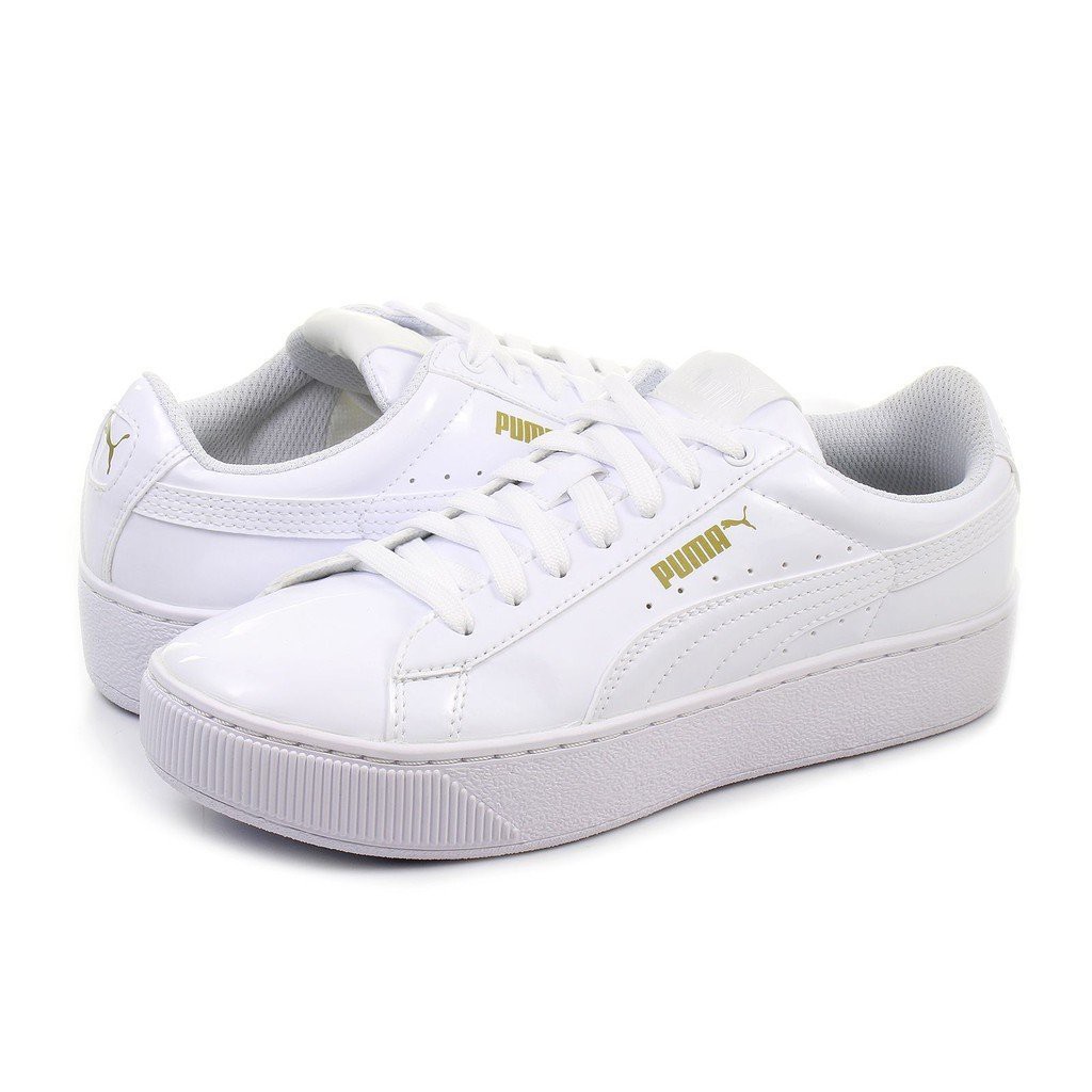 puma vikky platform patent white