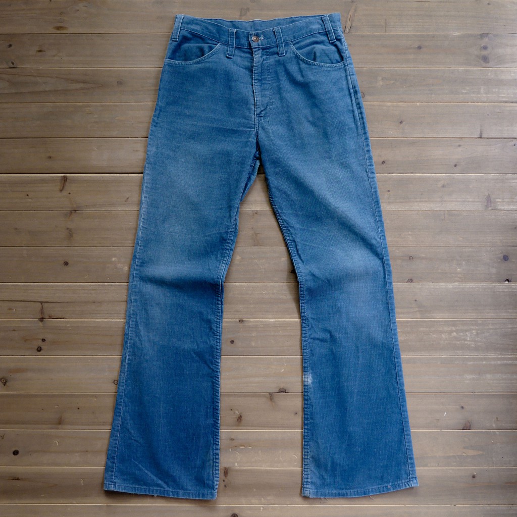 《白木11》 🇺🇸 70s Levis corduroy pants 美國製 淺藍 燈芯絨 喇叭褲 靴型 長褲 古著