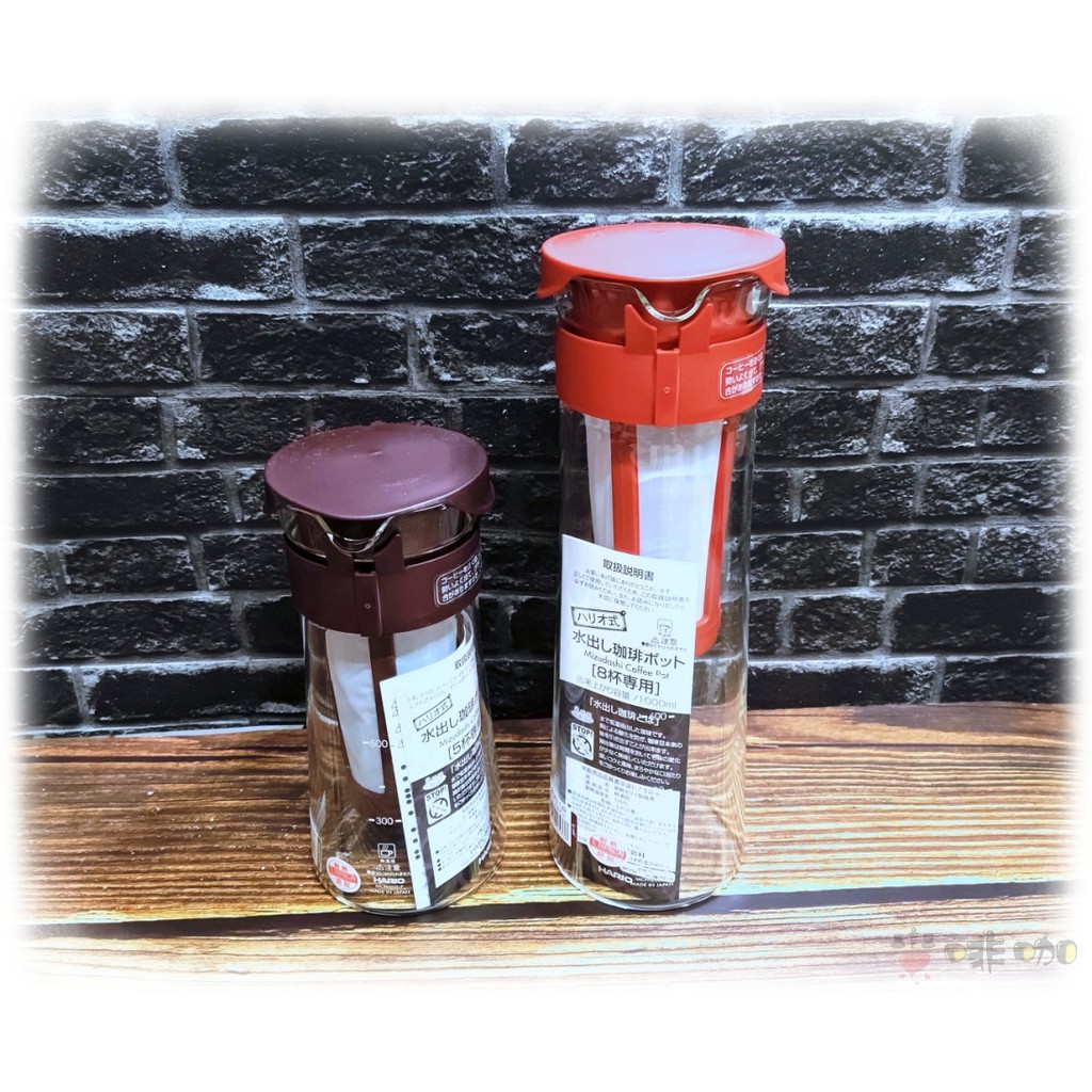【 HARIO】咖啡冷泡壺 附濾網600ml(MCPN-7CBR)咖啡色/1000ml(MCPN-14R)紅色