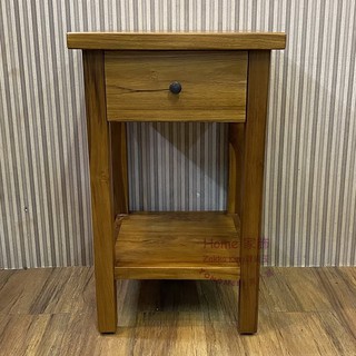 (永美小舖) 單抽花架 印尼柚木雙層花架 花盆架 電話架 花臺 展示架 柚木花架