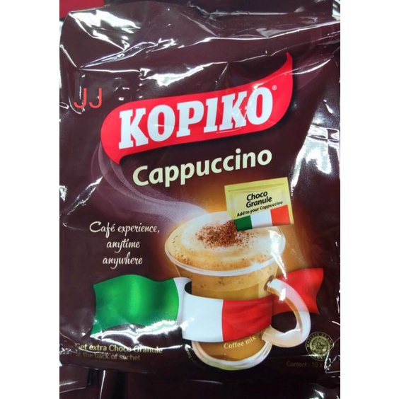 KOPIKO咖啡-卡布其諾咖啡-三合一即溶咖啡-10小包入-沖泡即飲
