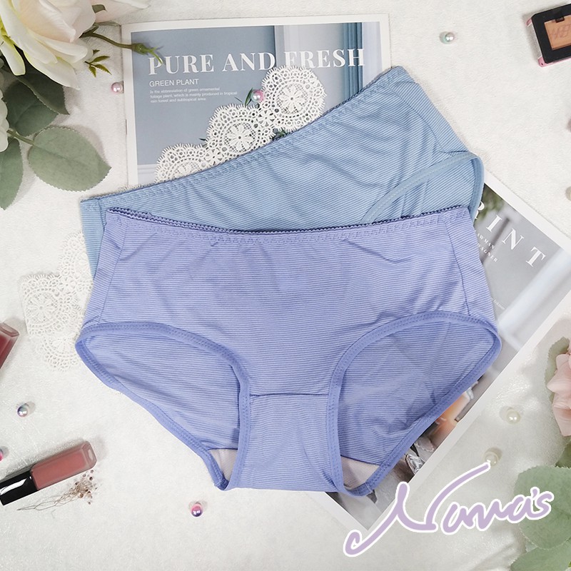 【露娜斯Nunas】樂活素線 吸濕排汗貼身 M-L 三角褲 P315 台灣製 新灰藍 淺紫