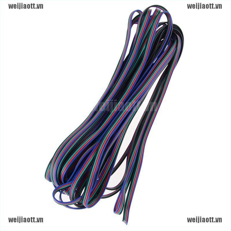Wejt 10m 4-PIN 22AWG RGB 延長線電纜線,用於 3528 5050 RGB LED 燈條