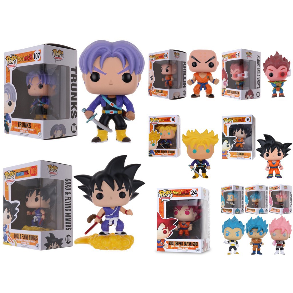 特價!Funko POP 龍珠 Z 悟空/貝吉塔/樹幹/磷蝦乙烯基動漫可動人偶 DBZ 玩具