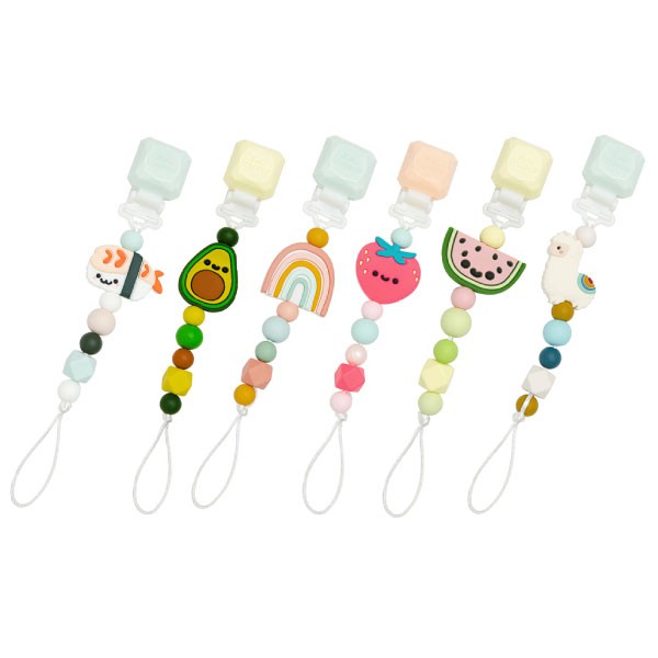 加拿大 Loulou lollipop 甜心版串珠固齒器/奶嘴鍊夾(6款可選)【麗兒采家】