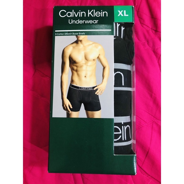 好市多Calvin Klein 男棉混紡平口褲3入組XL
