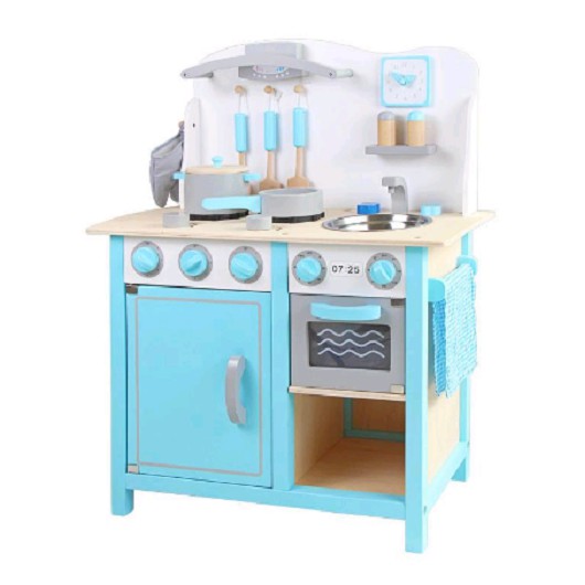 荷蘭 New Classic Toys - 童話小主廚 Tiffany blue 木製廚房玩具