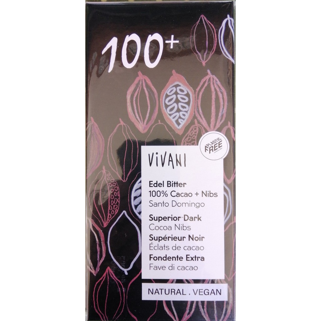 Vivani 德國100%極黑巧克力 80g/片 效期04/2025