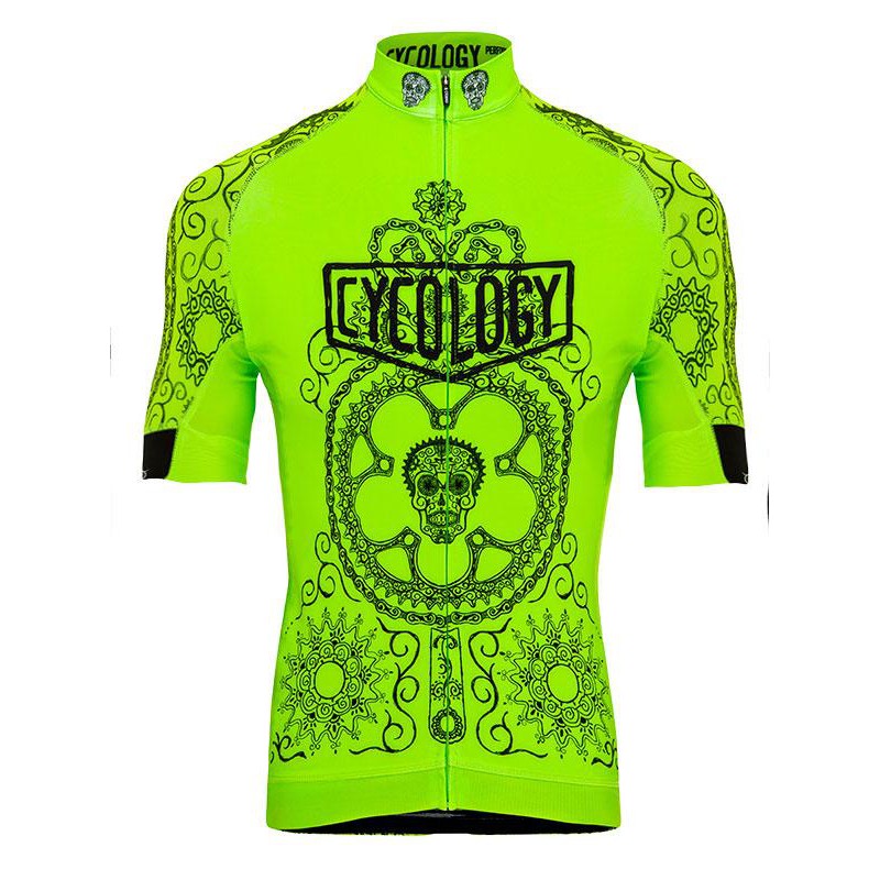 CYCOLOGY【預購】男自行車短袖車衣 DAY OF THE LIVING (LIME) MEN'S JERSEY