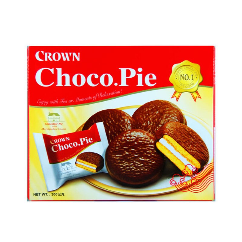 【蝦皮直營】韓國 CROWN 巧克力派 1盒10入 韓國零食