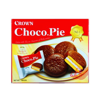 【蝦皮直營】韓國 CROWN 巧克力派 1盒10入 韓國零食 韓國餅乾 點心 下午茶 甜點
