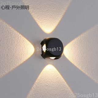 壁燈 戶外壁燈 led戶外圓球壁燈 外牆上下射燈 室外防水庭院燈 過道燈 裝飾牆壁燈 球形燈 工地燈具 背景燈 髮廊燈