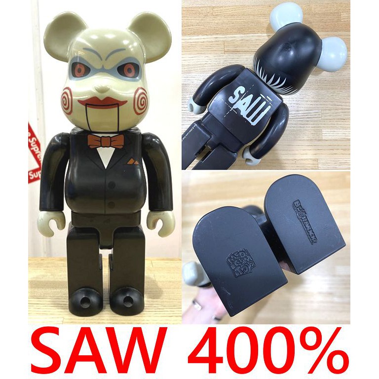 BLACK美中古SAW奪魂鋸BE@RBRICK 400%公仔I want to play a game庫柏力克熊
