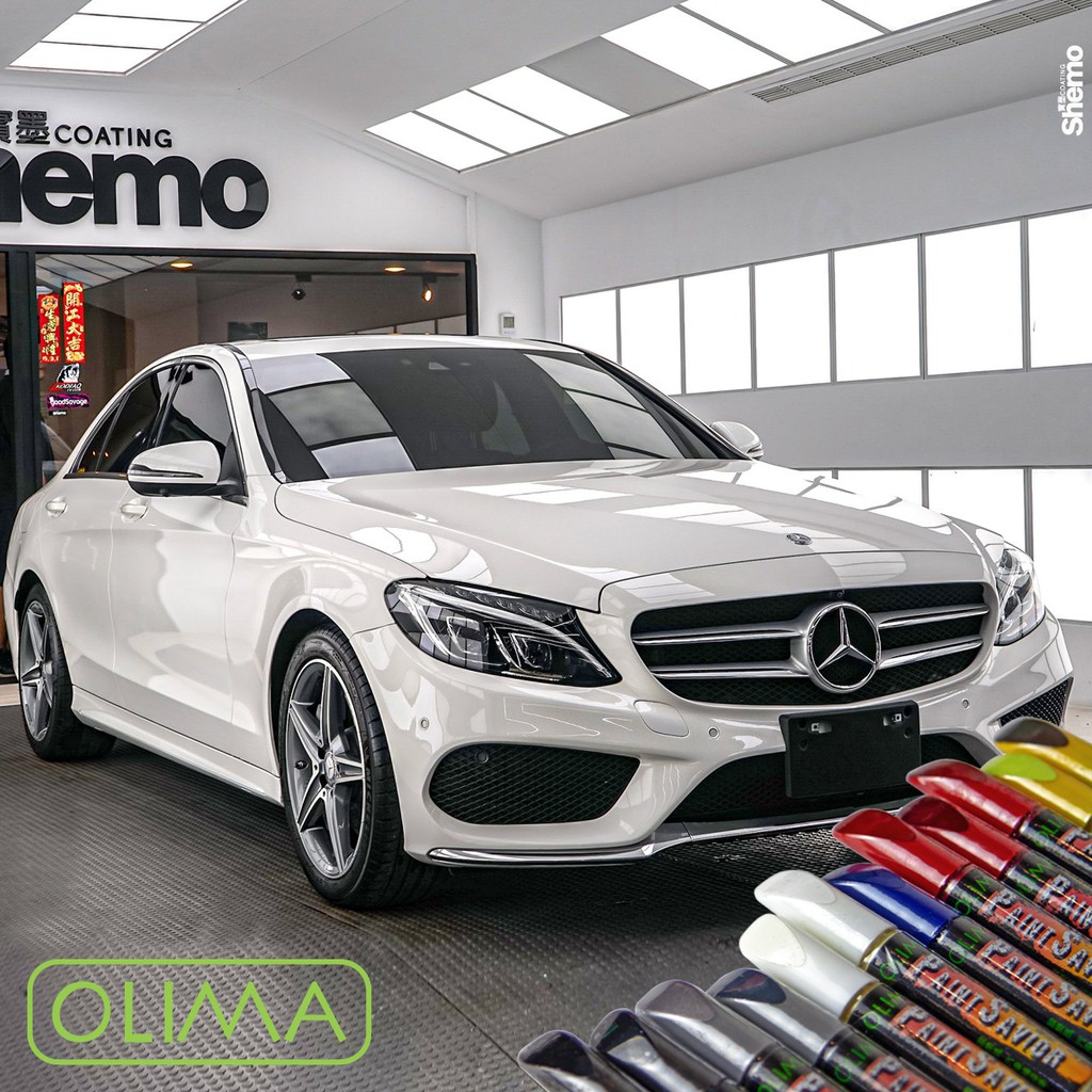 Olima汽車補漆筆適用於benz 賓士 蛋塔車業a B C E Cla Cls Gla Glc Gle Amg系列 蝦皮購物
