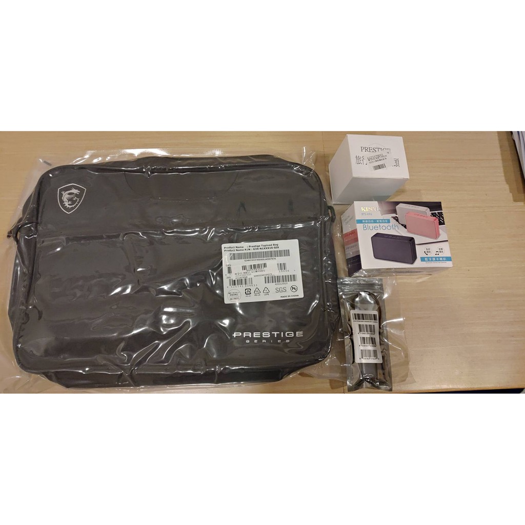 微星msi Prestige筆電側背包 Prestige 旅行萬國轉接頭 白色 Kinyo 藍牙讀卡喇叭 鐵灰色 蝦皮購物