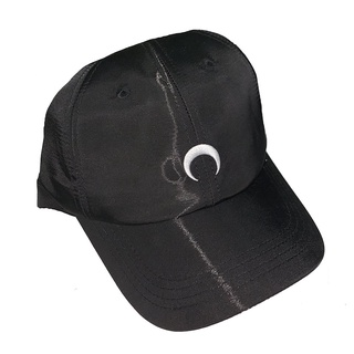 【SR-STUDIO】 MARINE SERRE月亮棒球帽logo反光黑色彎簷帽