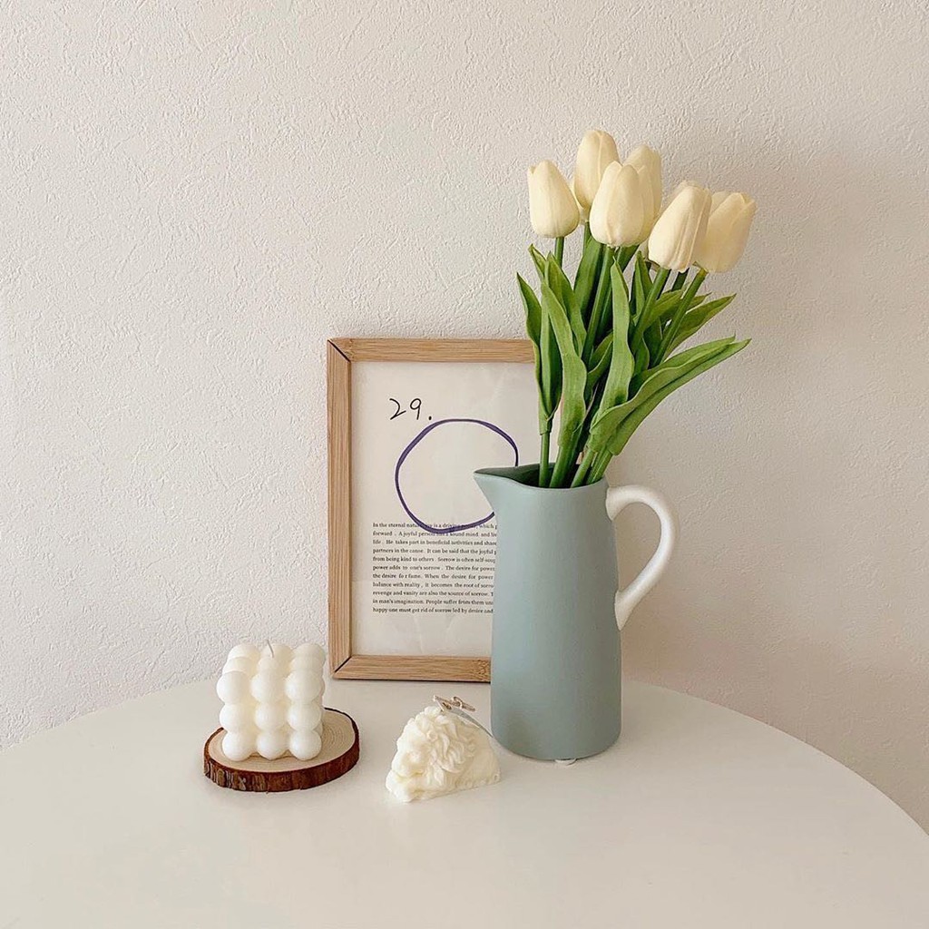 現貨 北歐風花壺型花瓶鬱金香花瓶小清新花瓶文青花瓶拍照道具假花花瓶 蝦皮購物