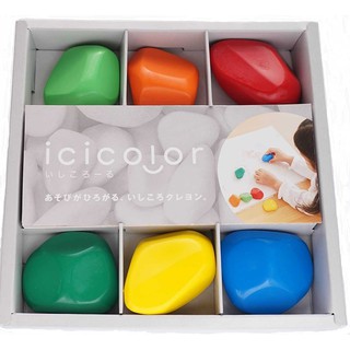 ★姆姆日貨★ 預購 日本 icicolor 滾滾石兒童蠟筆 六色 AOZORA 安全蠟筆 日本製 日本代購 無毒認證