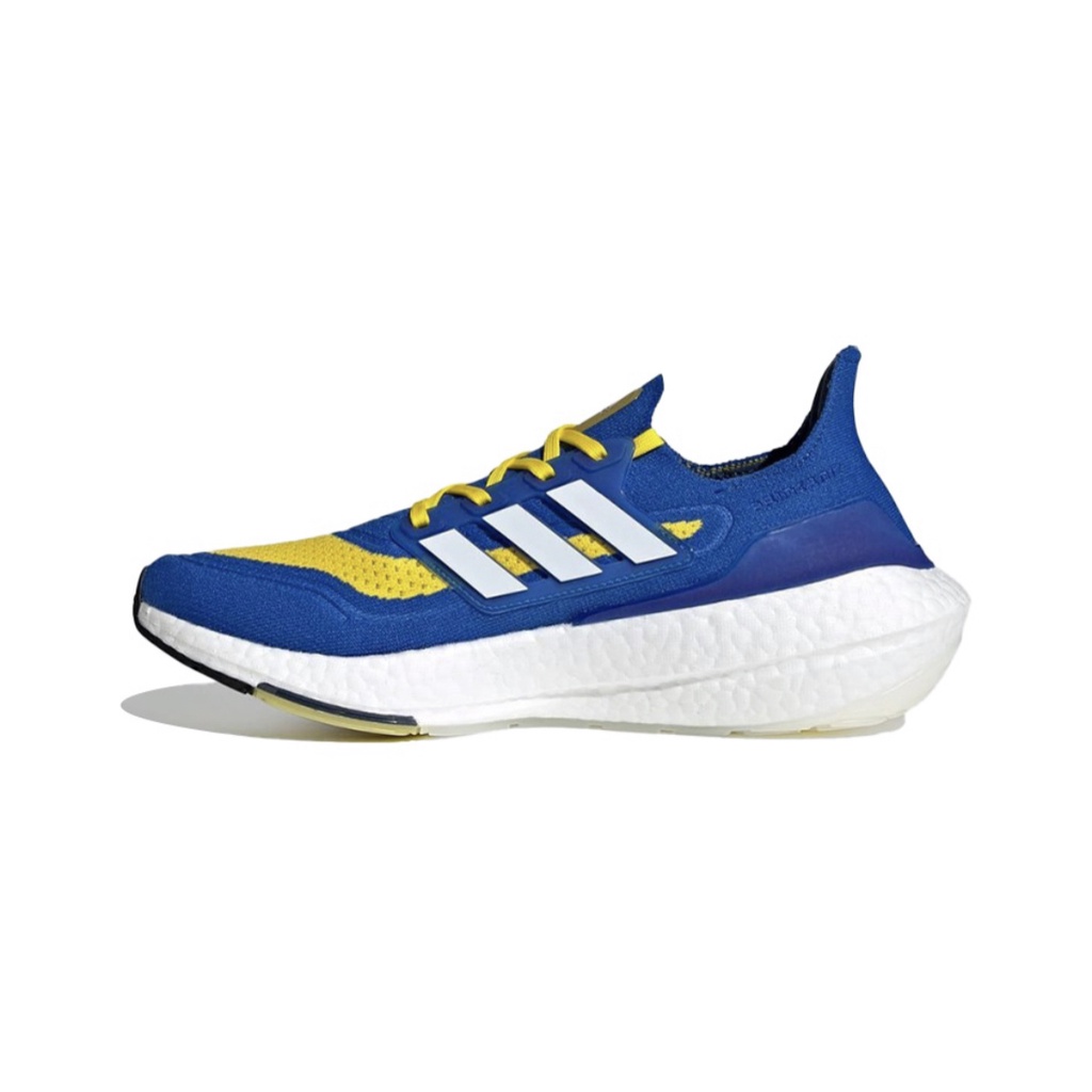  100%公司貨 Adidas Ultraboost 21 藍黃白 襪套 跑鞋 馬牌底 藍 FZ1926 男鞋