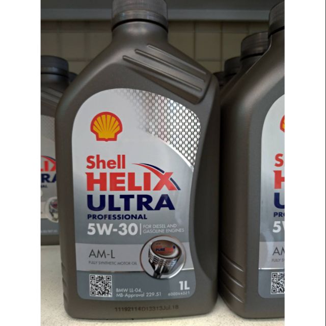 殼牌 Shell ULTRA AM-L 5W30 全合成汽柴油車機油 LL-04