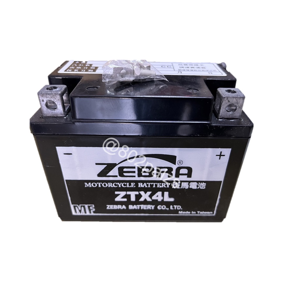 現貨 台灣斑馬 ZEBRA 機車4號電瓶 ZTX4L GTX4L YTX4L-BS 12V4Ah