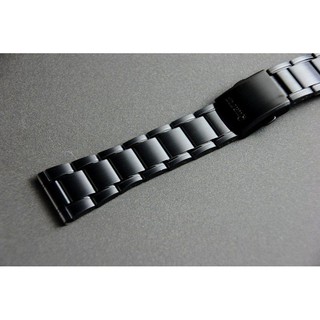 24mm黑色真空離子電鍍sea master 海馬風格不鏽鋼製錶帶,非烤漆,seiko, citizen