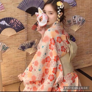 🌸花花媽媽🌸🔥正港臺灣現貨滿千免運請聊聊🔥 改良式和服 全套附腰封蝴蝶結 二趾襪 和風髮夾