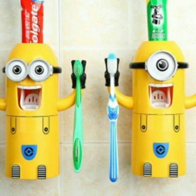 ]小小兵 自動擠牙膏器 牙刷架漱口杯（不含運）