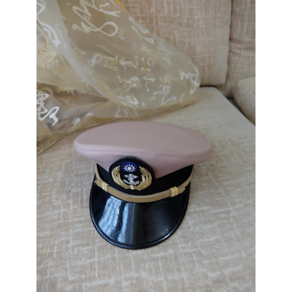 全新 大盤帽盤帽軍帽海軍少校以下的軍官 卡其色 蝦皮購物