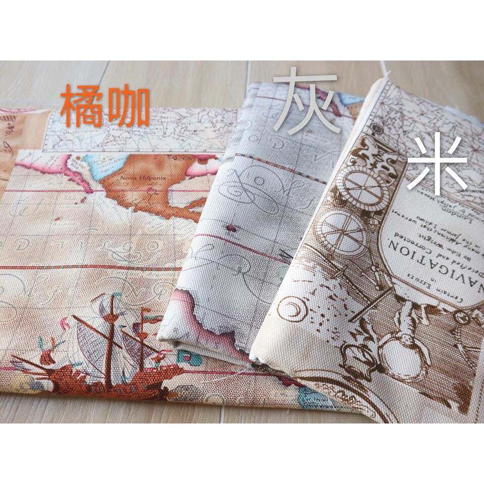 米米手作坊-8號帆布-世界地圖