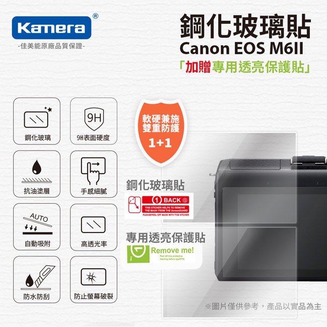 "買一送一" Canon EOS M6 Mark II 鋼化玻璃貼 硬式保護貼 M6 II 專用 9H 買鋼化送高清