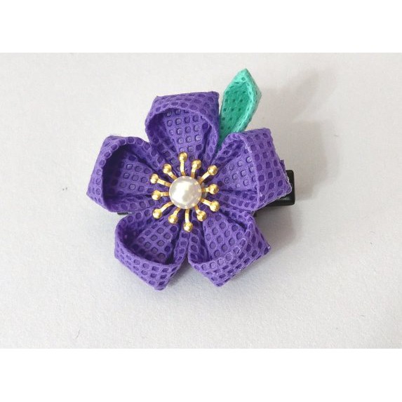 Jona 和風日系原創手作款不織布素材單朵素色櫻花小髮夾現貨 蝦皮購物