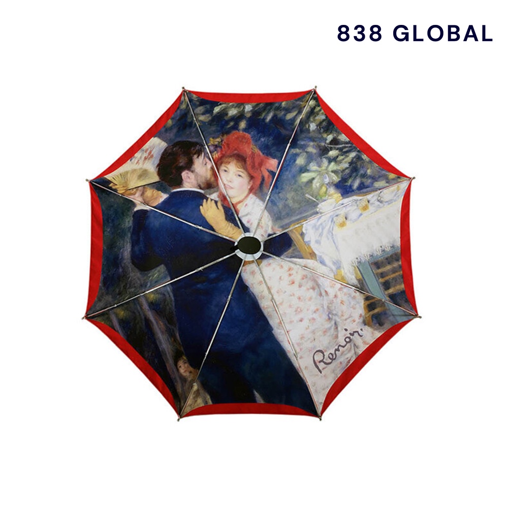 838global 預購 雷諾瓦 鄉村之舞名畫 摺疊自動傘 雨傘
