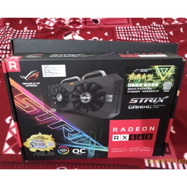 (已售)ROG STRIX RX560 O4G EVO GAMING