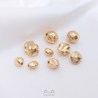 ALGD-YY618飾品廠家直出14K包金保色石頭散珠不規格異形珠米珠手工diy手鏈耳環首飾品配珠