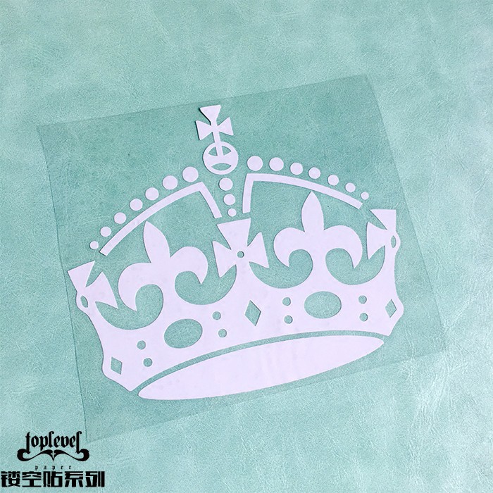 現貨 鏤空車貼英國皇室王冠皇冠國王公主頭冠個性貼紙玻璃貼防水 蝦皮購物