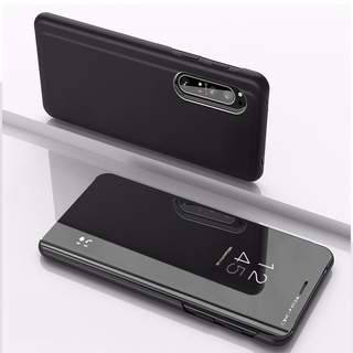 潮殼 時尚簡約鏡麵皮套 Sony 索尼 Xperia 1 ii 翻蓋全包 電鍍保護套 手機防摔款 保護套 手機套手機殼