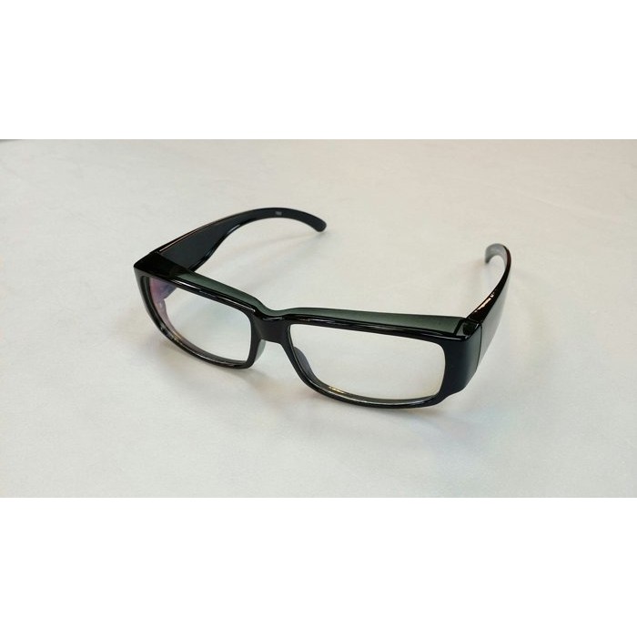台灣製造 抗藍光護目鏡近視可用套鏡 濾藍光眼鏡 太陽眼鏡 室內戶外兩用uv400!附贈眼鏡硬盒7502長方形/透明淺藍片