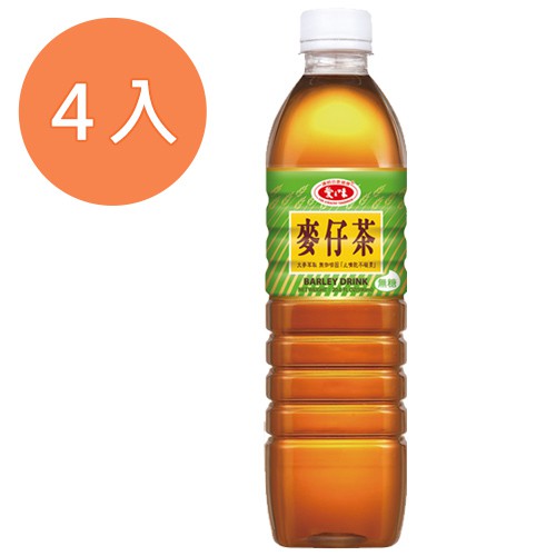 愛之味麥仔茶-無糖590ml(4入)/組【康鄰超市】