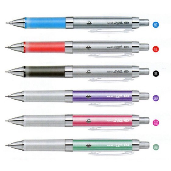 三菱 uni-ball M5-858GG α-gel 阿發360度自動旋轉 防疲勞自動鉛筆 果凍筆