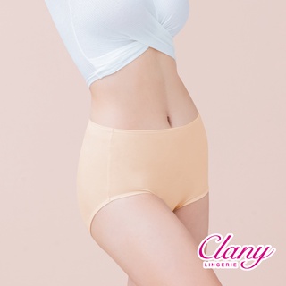【可蘭霓Clany】美膚保養絲蛋白高腰L-Q(2XL)彈性內褲 加大尺碼健康(奶茶膚 2189-11)