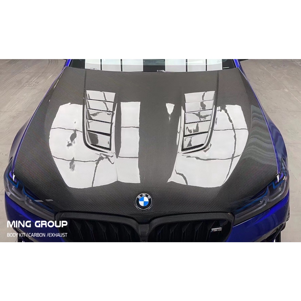 【MING GROUP國際】BMW F90 M5 G30 G38 開孔引擎蓋 乾碳纖維 另有鍛造紋