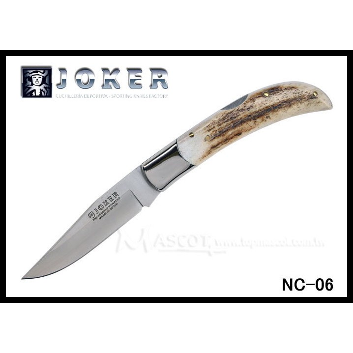 【原型軍品】全新 II JOKER NC06 西班牙小丑 鹿角折刀 口袋摺疊刀