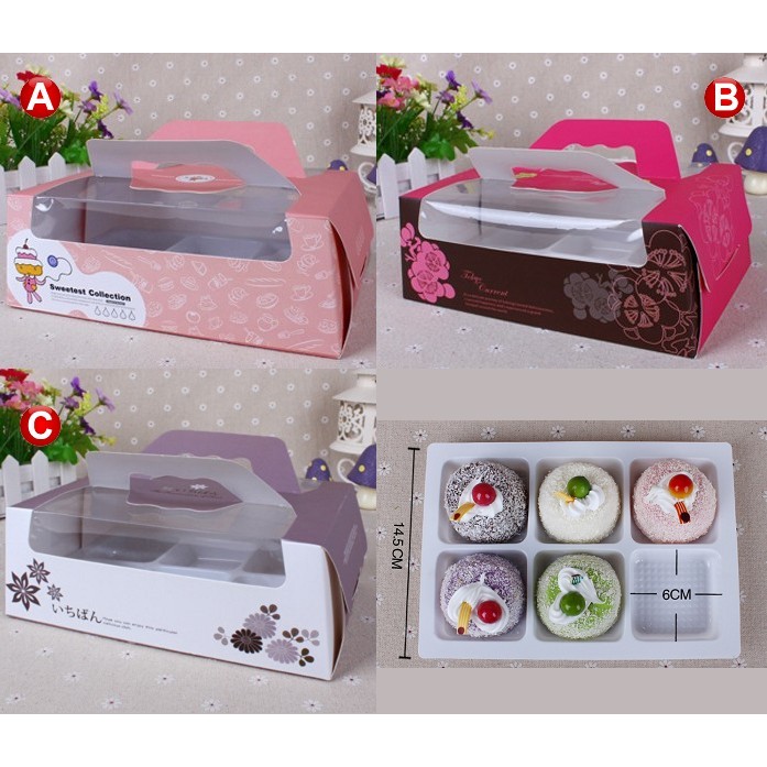 【5入】手提 月餅盒 可裝六粒 月餅包裝盒 冰皮月餅盒 包裝盒 包裝 中秋節 盒子 紙盒 蛋糕包裝 烘焙